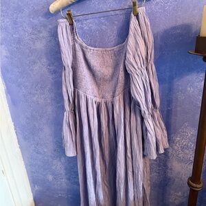 Elegant Lavender Off-Shoulder Dress